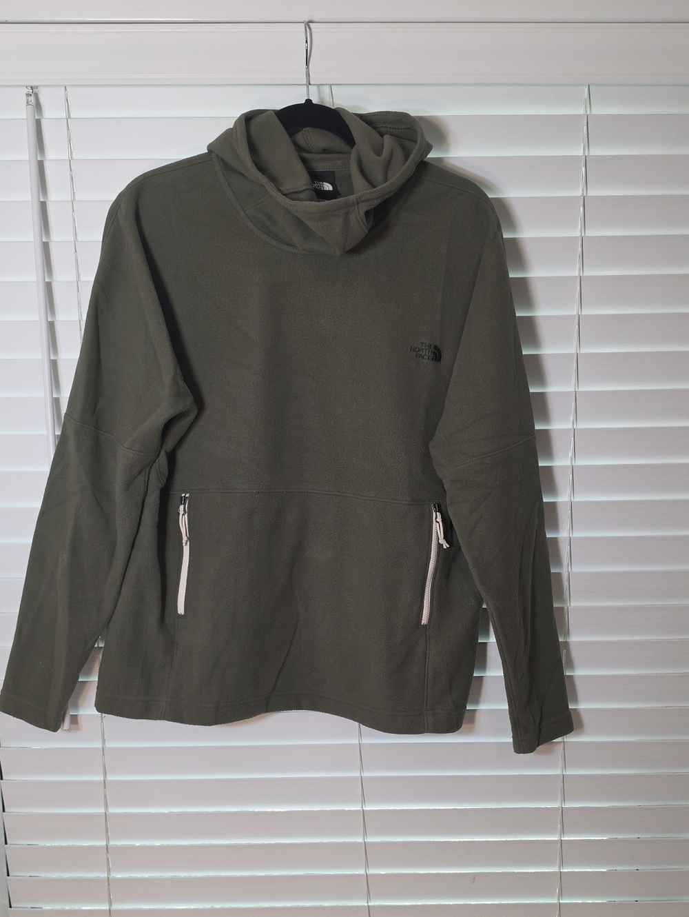 The North Face Fleece Olive Green Performance Pullover Jacket Size Large